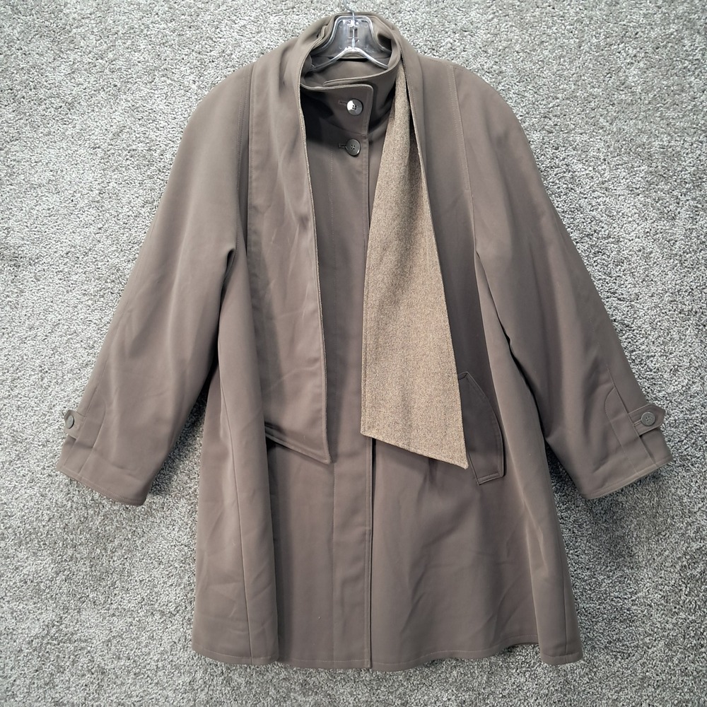 Regent Park Unisex Taupe Brown Trench Coat Zip-Off Liner Size L RN 95332 Belarus